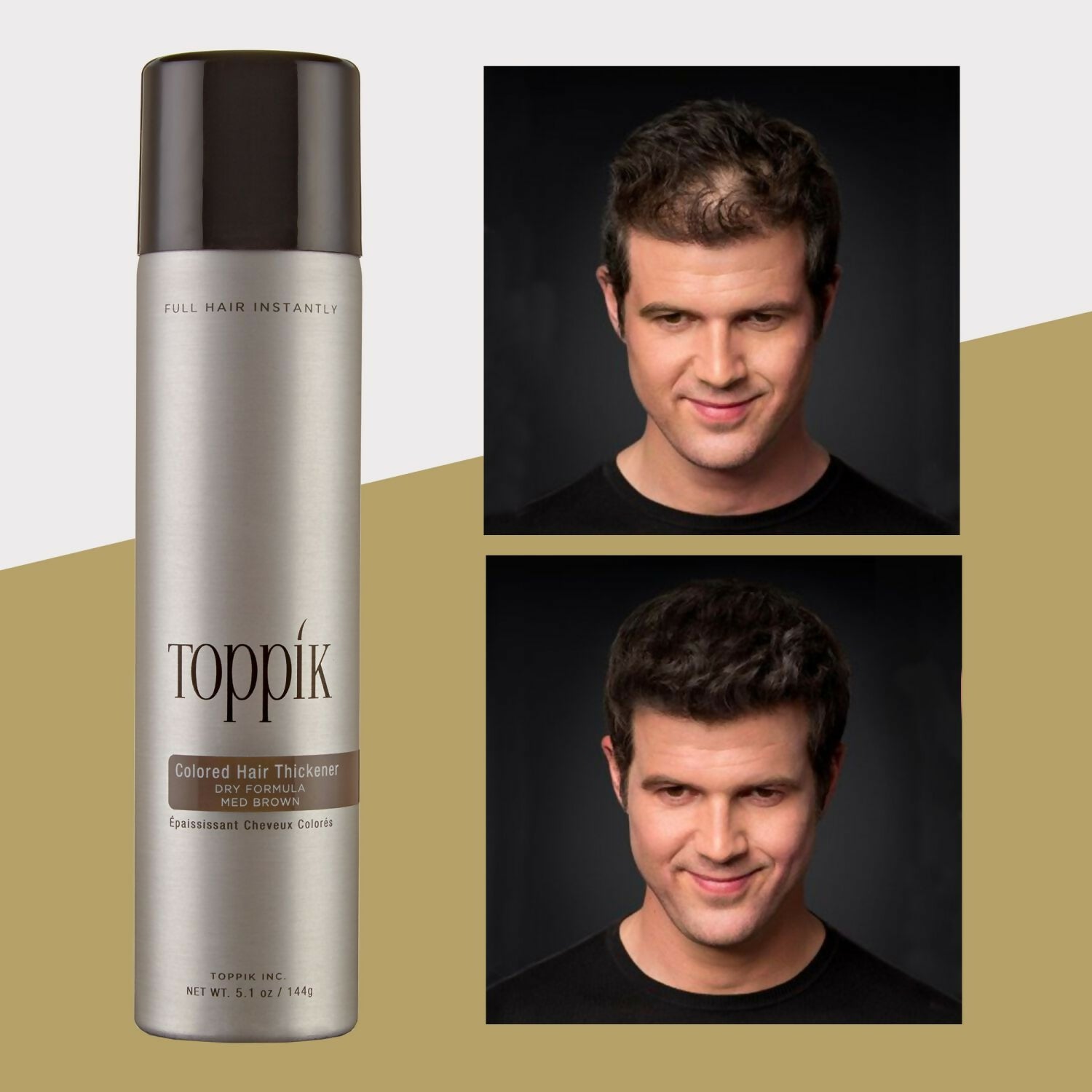 Medium Brown Thickening Colored Hair Spray 5.1 oz